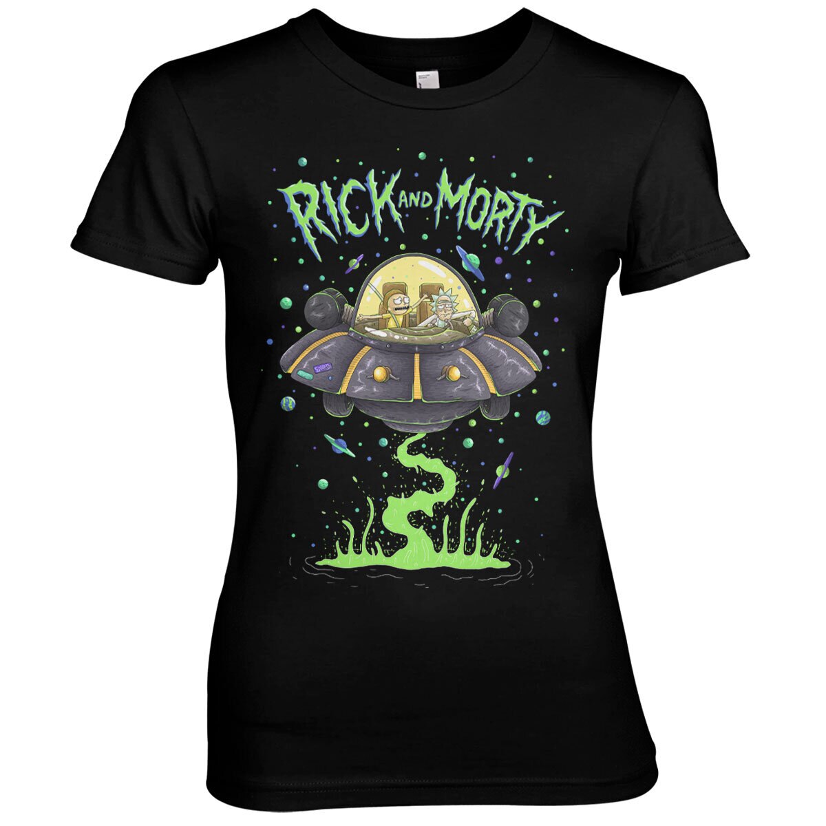 Rick And Morty Spaceship Girly Tee – T-shirt femme