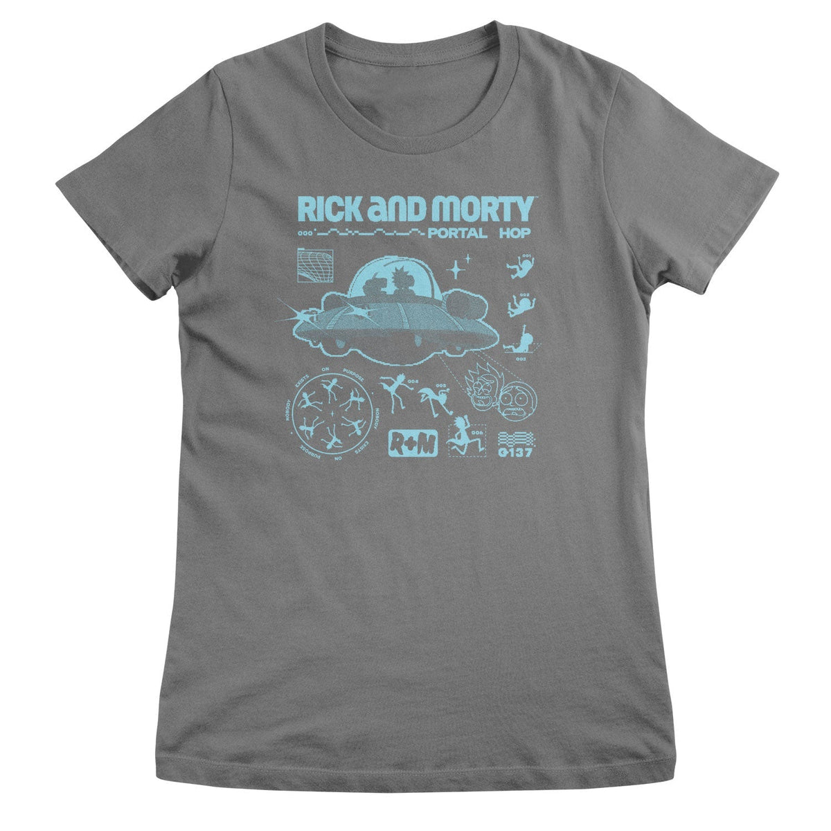 Rick And Morty - Portal Hop Girly Tee – T-shirt femme