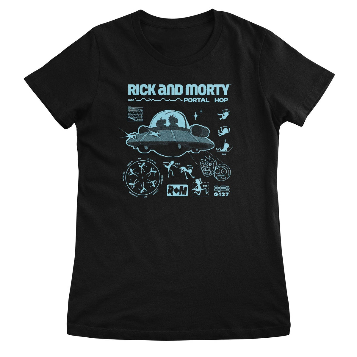 Rick And Morty - Portal Hop Girly Tee – T-shirt femme