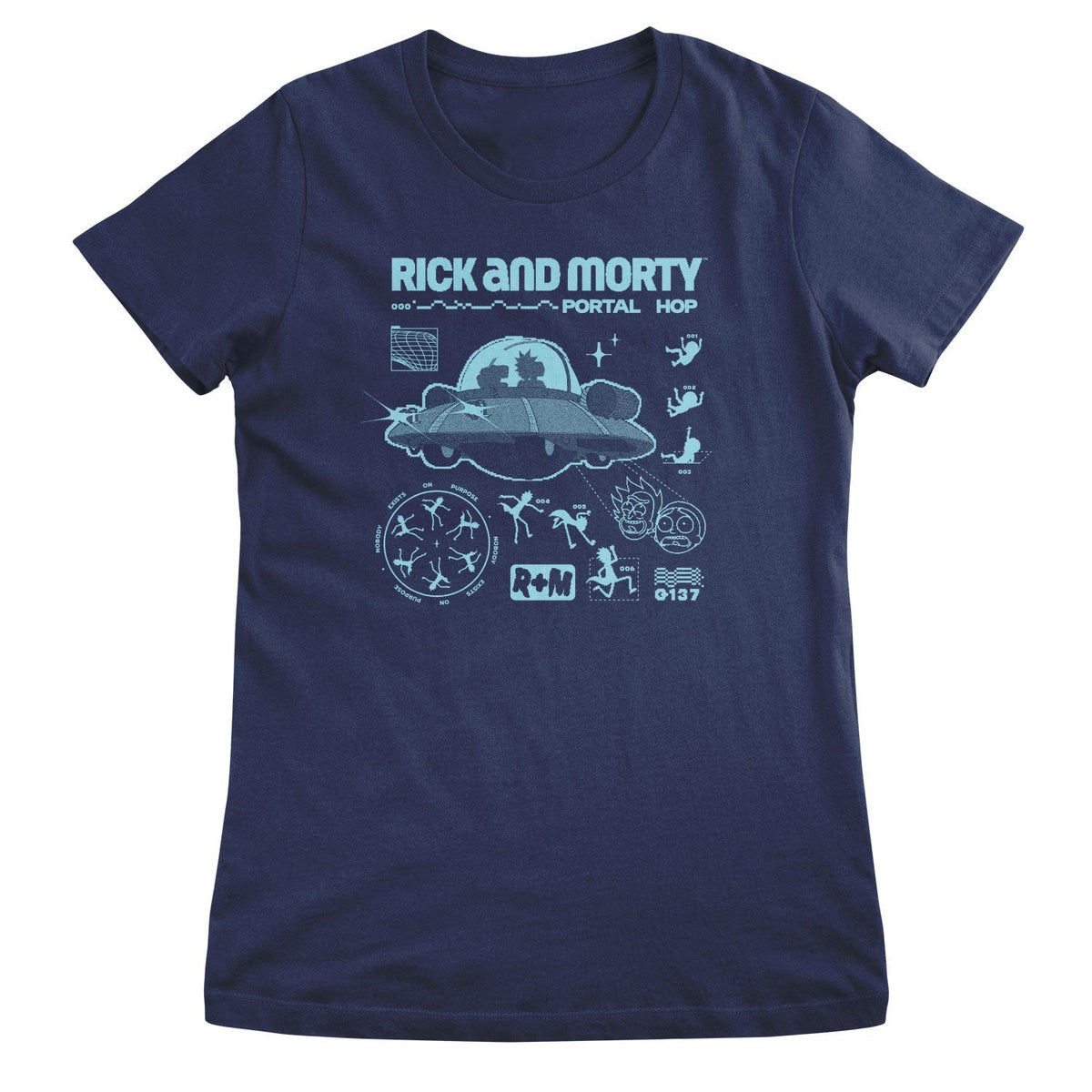 Rick And Morty - Portal Hop Girly Tee – T-shirt femme