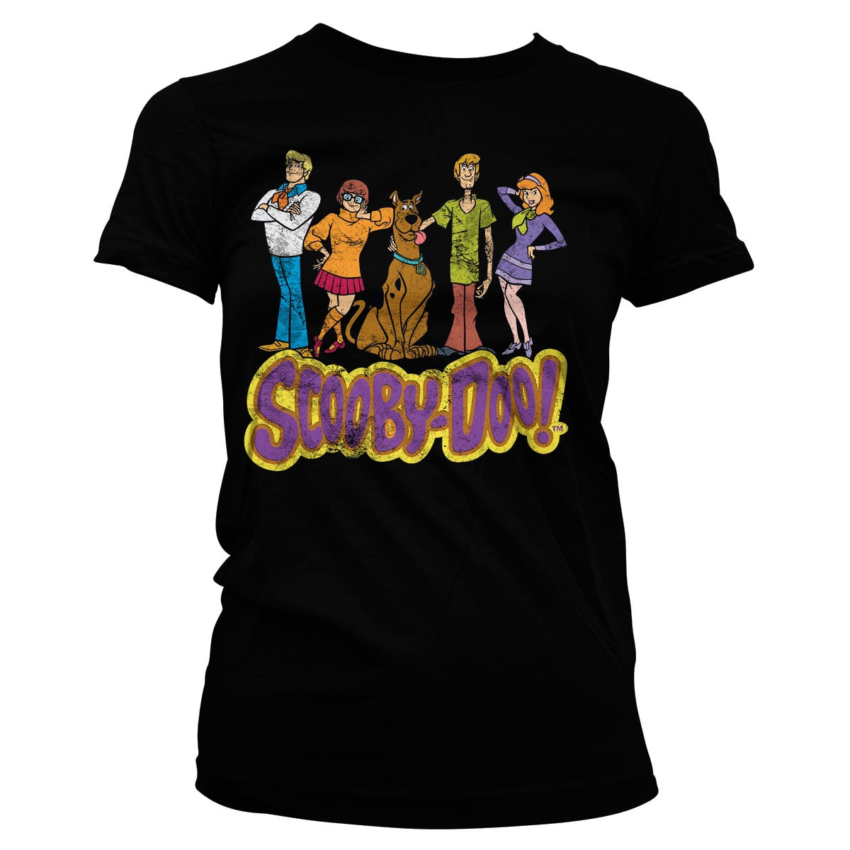 Team Scooby Doo Distressed Girly Tee – T-shirt femme