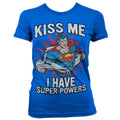 Kiss Me - I Have Super Powers Girly T-Shirt – T-shirt femme