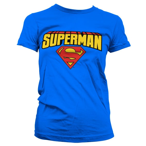Superman Blockletter Logo Girly T-Shirt – T-shirt femme