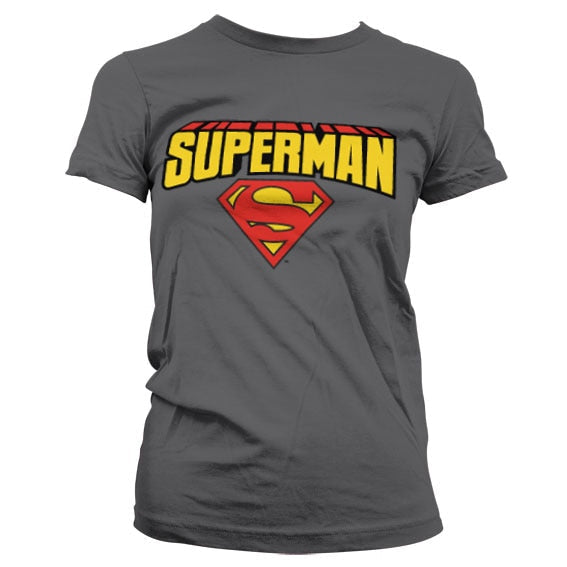 Superman Blockletter Logo Girly T-Shirt – T-shirt femme