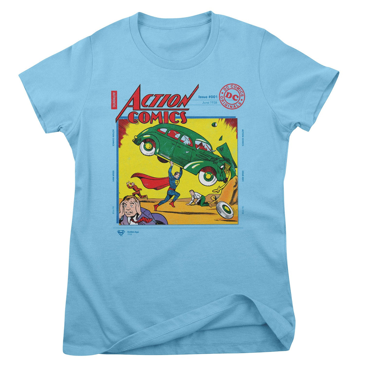Superman in Action Comics Issue 001 Girly Tee – T-shirt femme