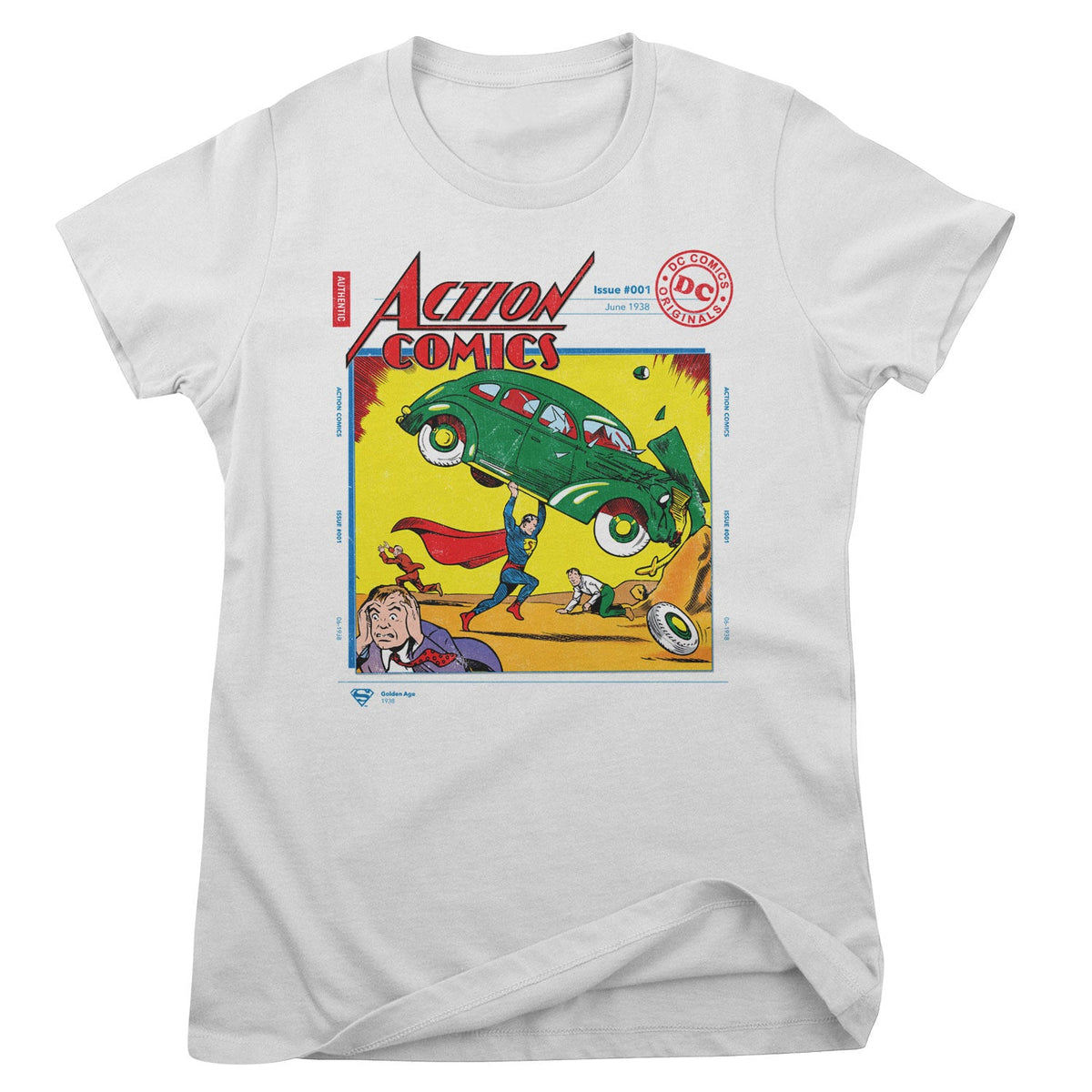 Superman in Action Comics Issue 001 Girly Tee – T-shirt femme