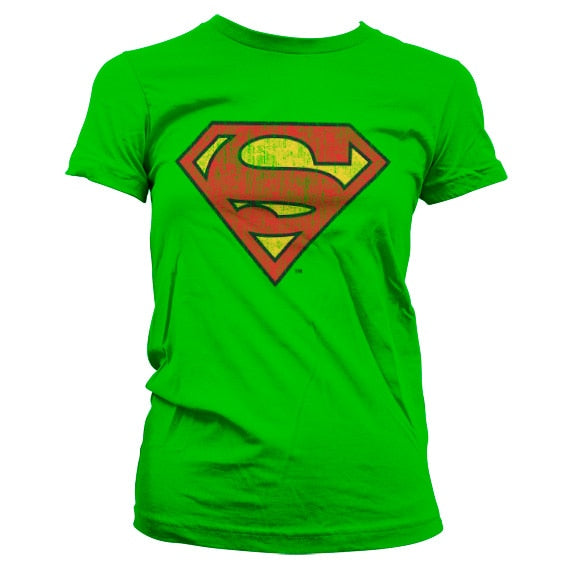 Superman Washed Shield Girly T-Shirt – T-shirt femme