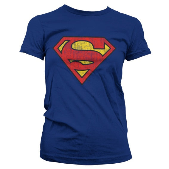 Superman Washed Shield Girly T-Shirt – T-shirt femme