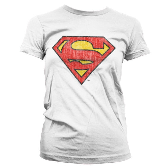 Superman Washed Shield Girly T-Shirt – T-shirt femme