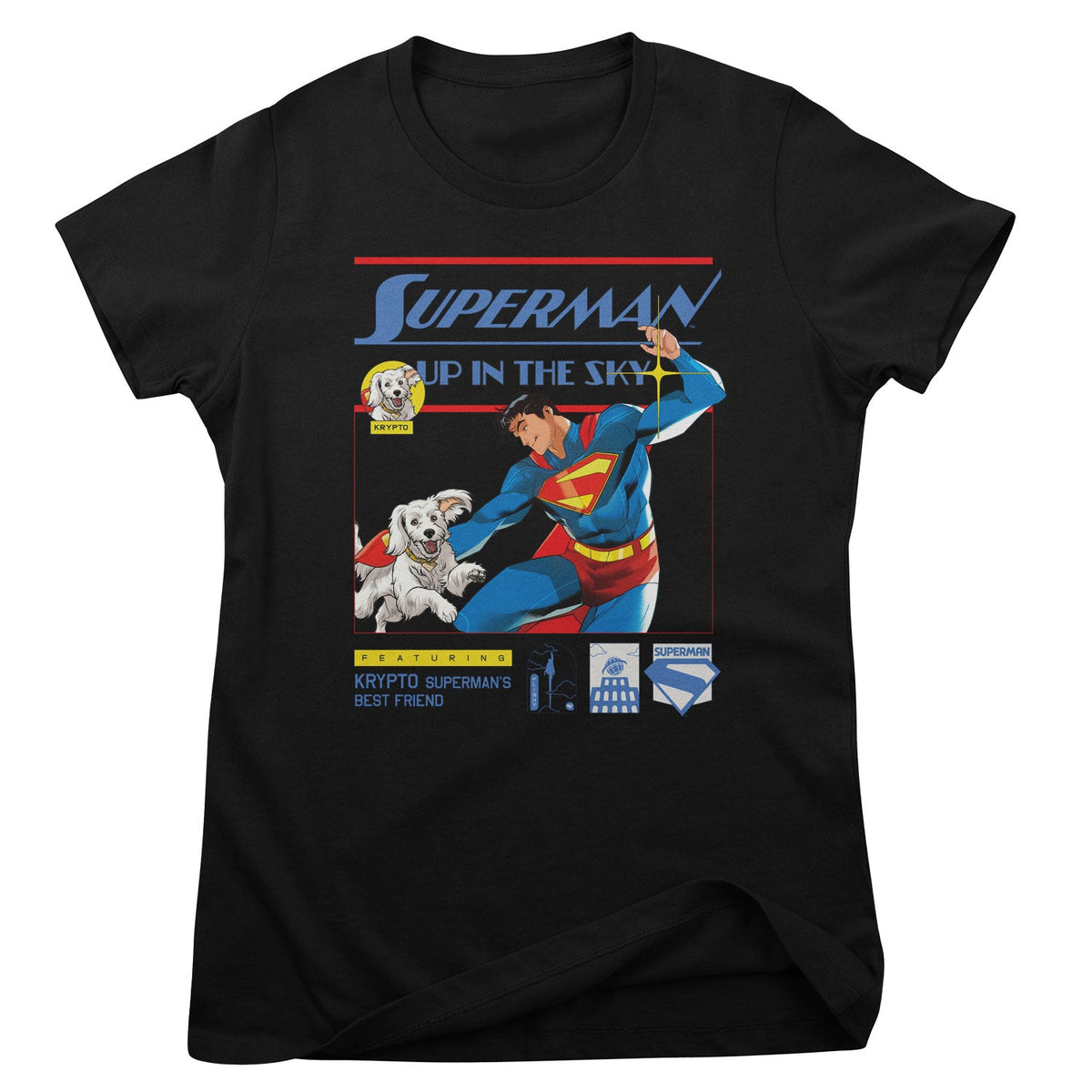 Superman - Up In The Sky Girly Tee – T-shirt femme