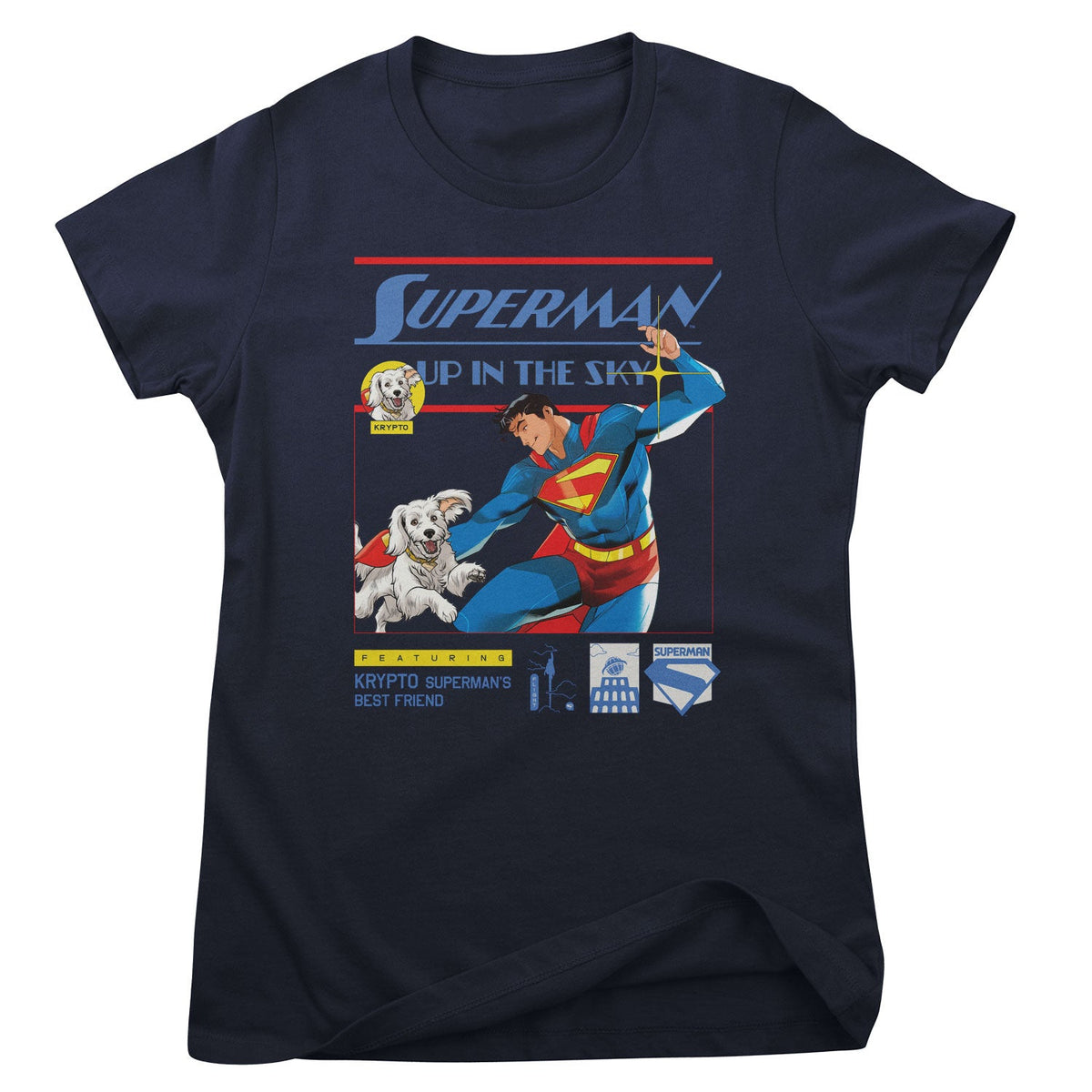 Superman - Up In The Sky Girly Tee – T-shirt femme