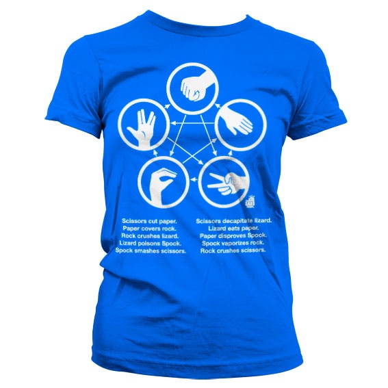 Sheldons Rock-Paper-Scissors-Lizard Game Girly T-Shirt – T-shirt femme