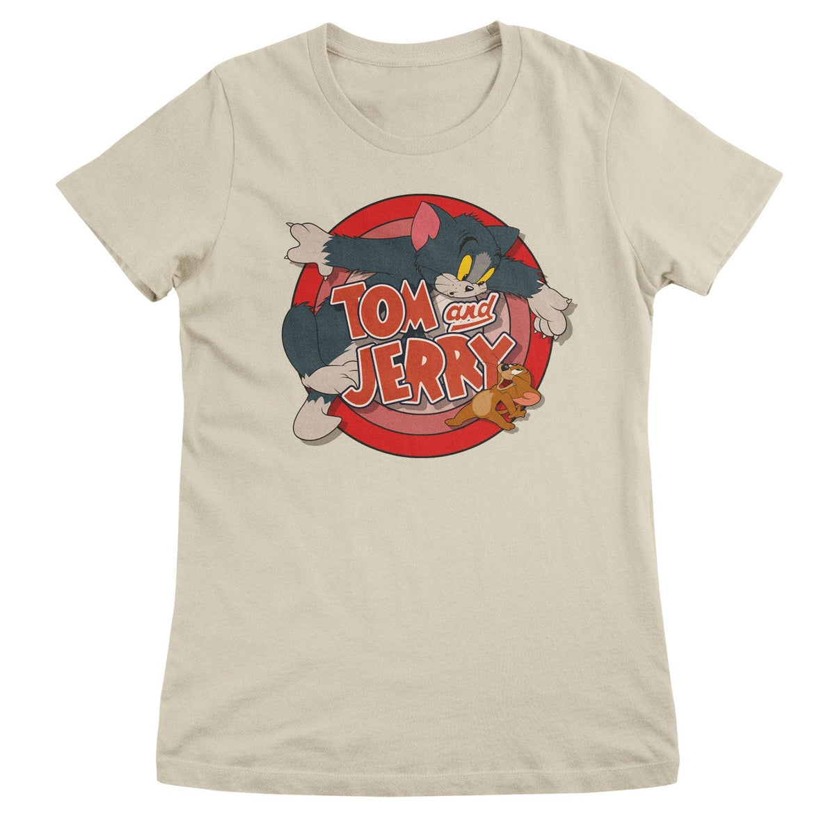 Tom & Jerry (Tom et Jerry) - Retro Logo Girly Tee – T-shirt femme