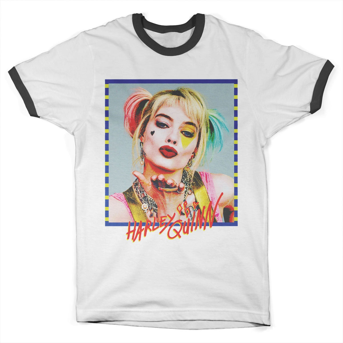 Harley Quinn Kiss Ringer Tee – T-shirt ringer