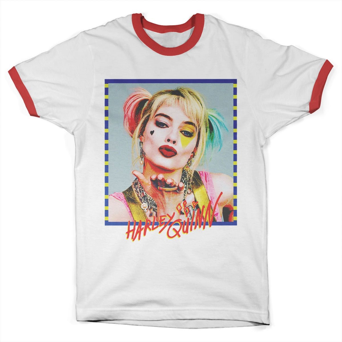 Harley Quinn Kiss Ringer Tee – T-shirt ringer