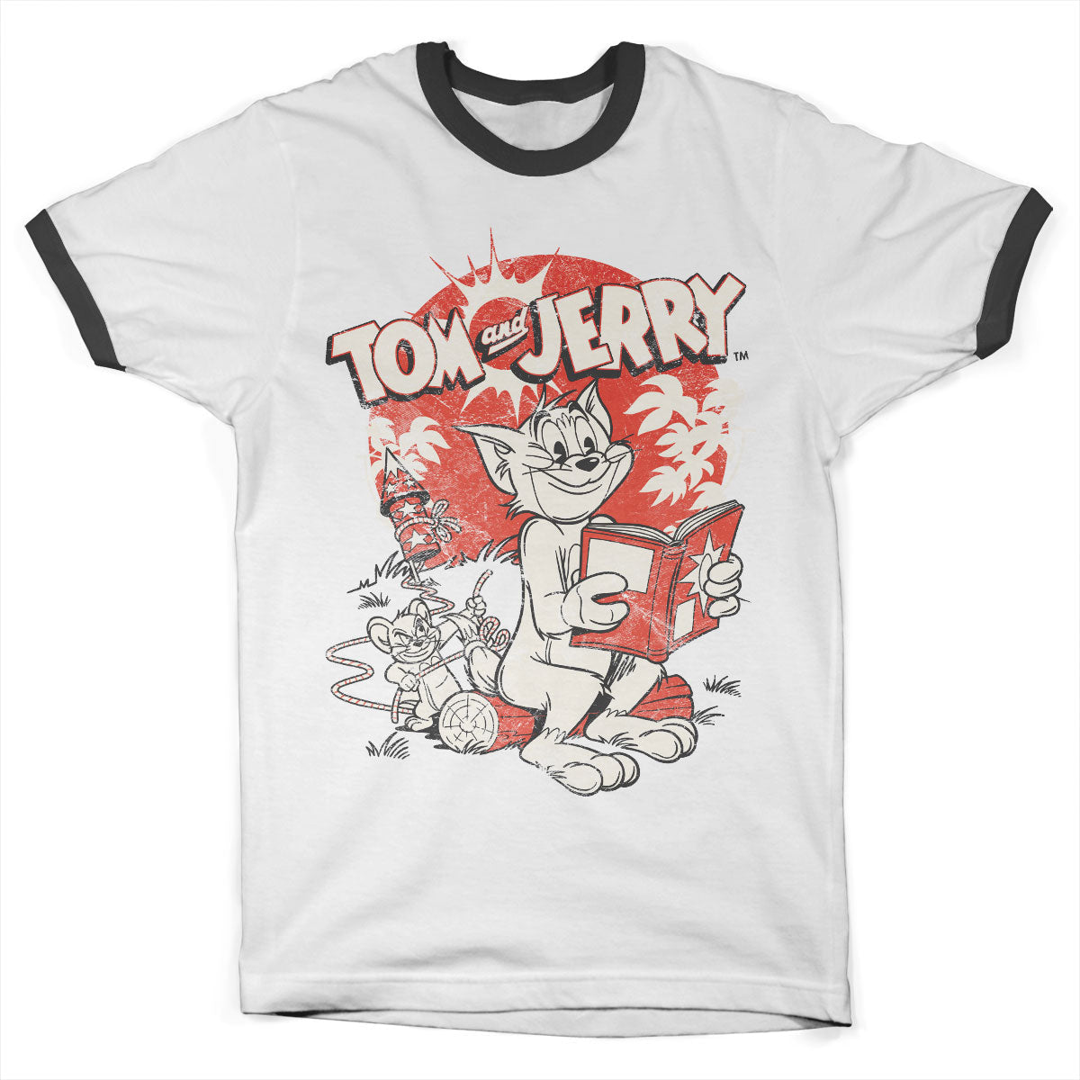 Tom & Jerry (Tom et Jerry) Vintage Comic Ringer Tee – T-shirt ringer