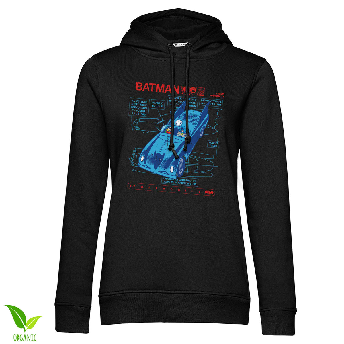 Retro Batmobile Girly Hoodie – Sweat à capuche femme