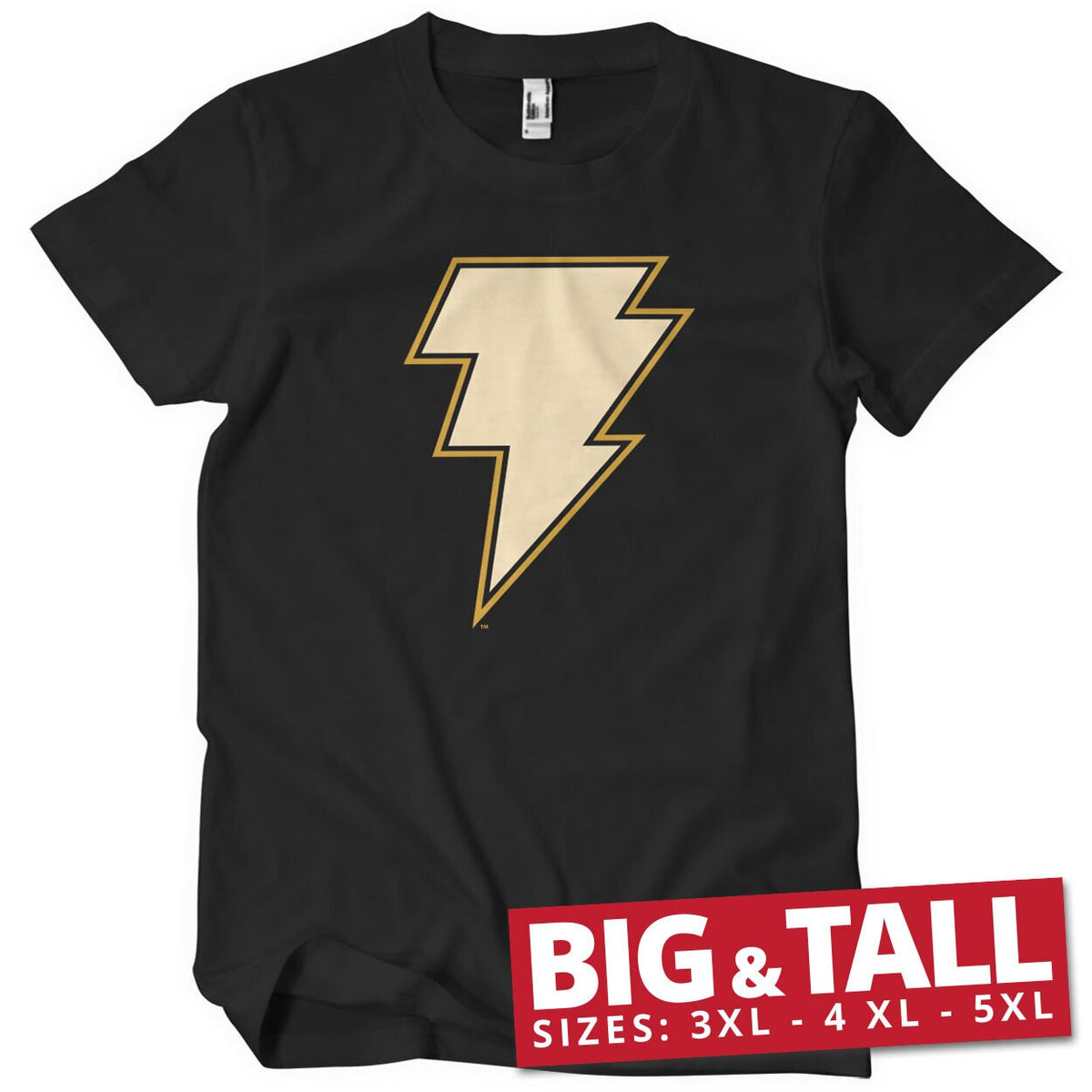 Black Adam - Lightning Logo Big & Tall T-Shirt – T-shirt grande taille