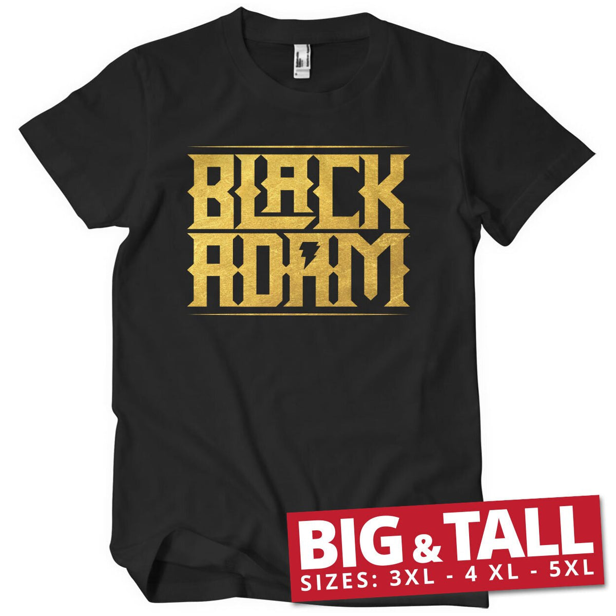 Black Adam Gold Logo Big & Tall T-Shirt – T-shirt grande taille
