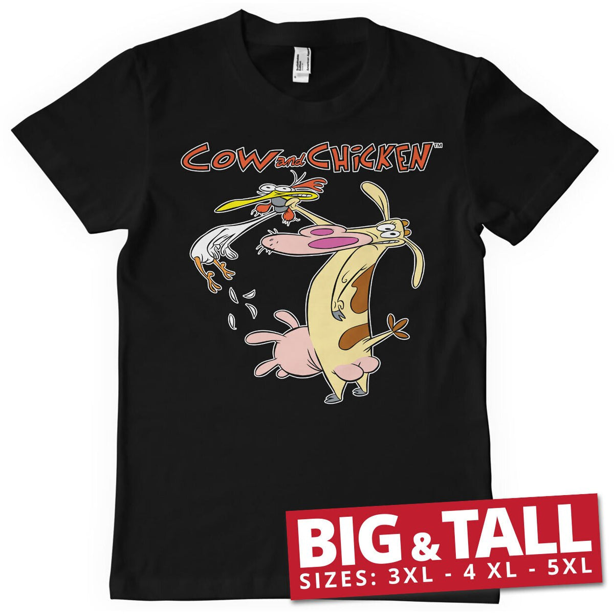 Cow and Chicken (Vache et Poulet) Big & Tall T-Shirt – T-shirt grande taille