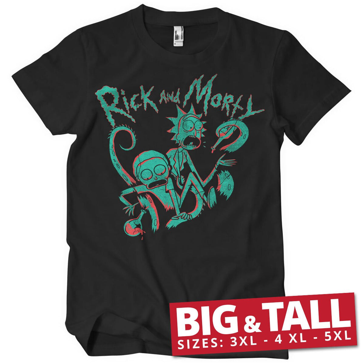 Rick And Morty Duotone Big & Tall T-Shirt – T-shirt grande taille