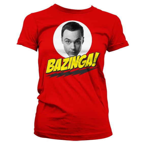 Bazinga Sheldons Head Girly T-Shirt – T-shirt femme