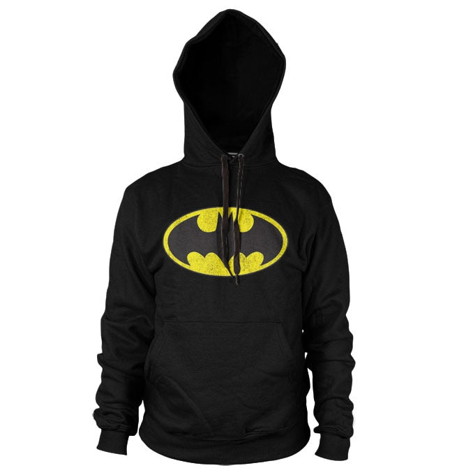 Batman Distressed Logo Hoodie – Sweat à capuche