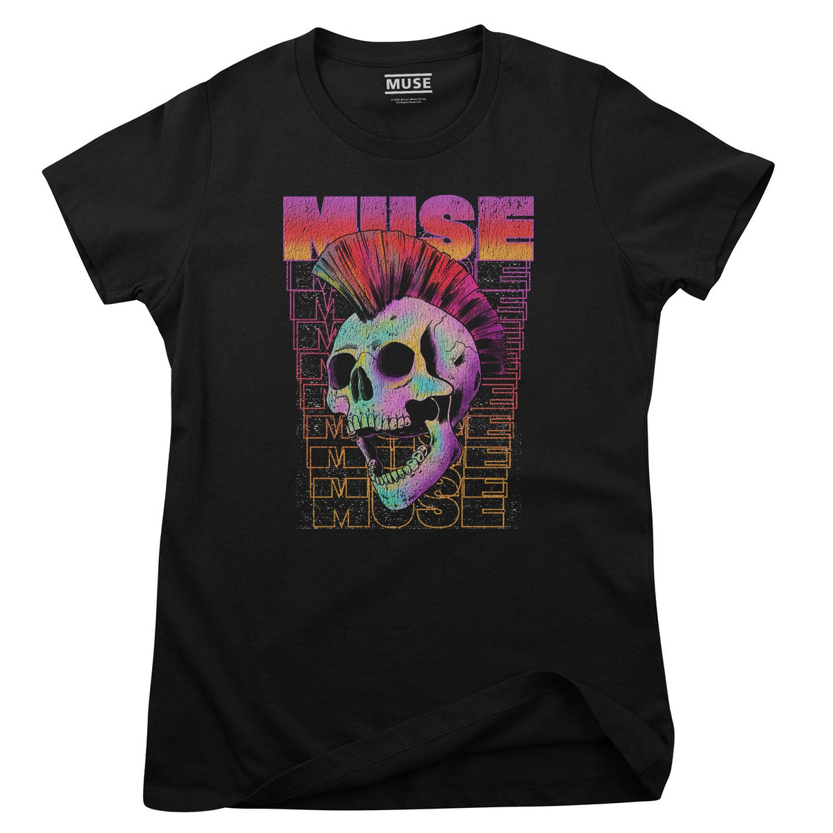 MUSE Mohawk Skull Girly Tee – T-shirt femme