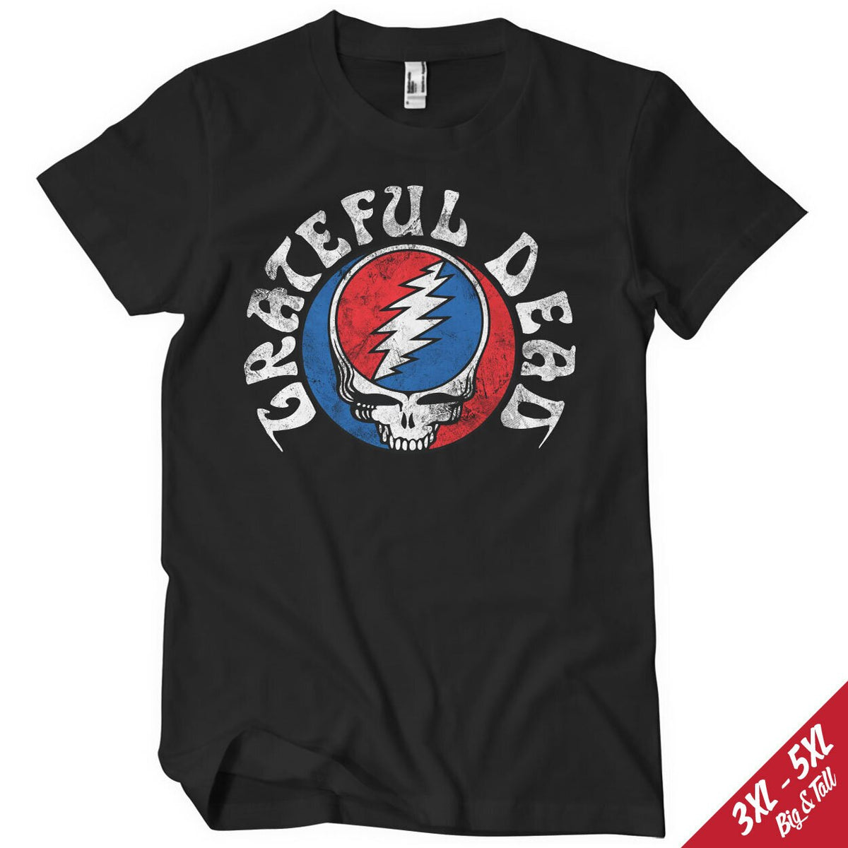 Grateful Dead Distressed Big & Tall T-Shirt – T-shirt grande taille