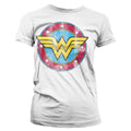 Wonder Woman Distressed Logo Girly Tee – T-shirt femme